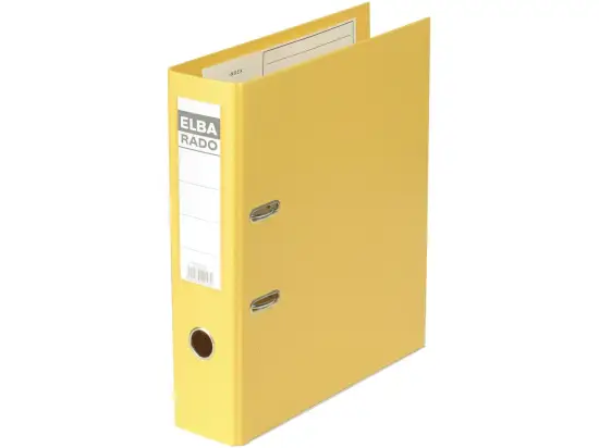Ordner Elba 100022627 10497GB Rado Plast A4, 80mm, Pappe/PVC-Folie, Wechselfenster, gelb