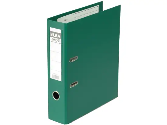 Ordner Elba 100022628 10497GN Rado Plast A4, 80mm, Pappe/PVC-Folie, Wechselfenster, grün