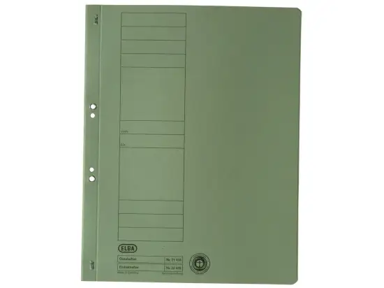 Ösenhefter Elba 100551872 21450GN A4, 1/1-VD, Manilakarton 250g, kaufmännische Heftung + Amtsheftung, grün
