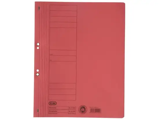 Ösenhefter Elba 100551875 21450RO A4, 1/1-VD, Manilakarton 250g, kaufmännische Heftung + Amtsheftung, rot