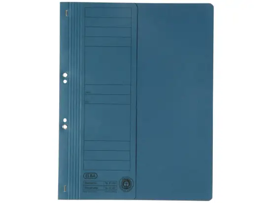 Ösenhefter Elba 100551876 21451BL A4, 1/2-VD, Manilakarton 250g, kaufmännische Heftung, blau, Pack 50 Stk