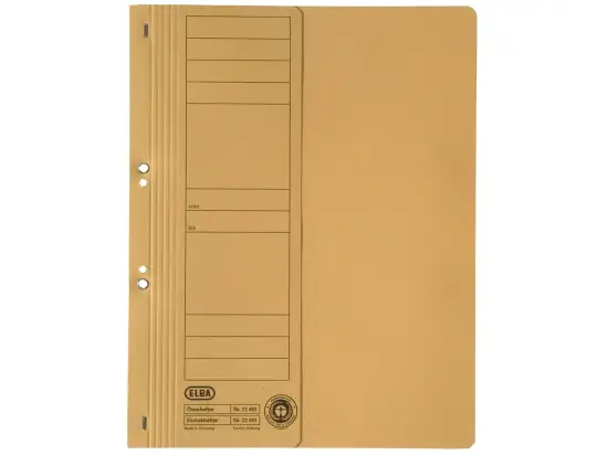 Ösenhefter Elba 100551878 21451GB A4, 1/2-VD, Manilakarton 250g, kaufmännische Heftung, gelb