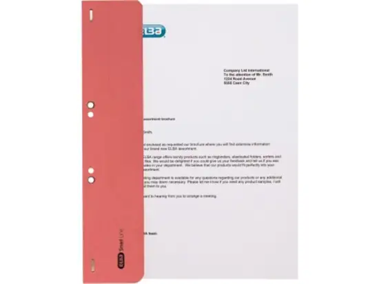 Ösenschmalhefter Elba 100091776 26450RO A4+Folio, Manilakarton 250g, kaufmännische Heftung + Amtsheftung, rot, Pack 25 Stk