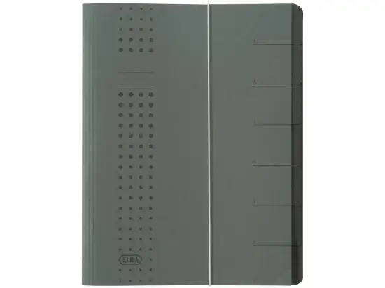 Ordnungsmappe Elba 400001999 42495AZ Chic A4, 7-Fächer, Karton-Einband, anthrazit
