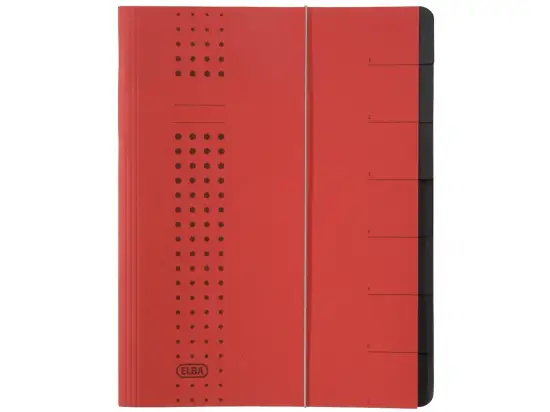 Ordnungsmappe Elba 400002024 42495RO Chic A4, 7-Fächer, Karton-Einband, rot