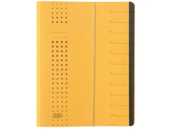 Ordnungsmappe Elba 400001991 42496GB Chic A4, 12-Fächer, Karton-Einband, gelb