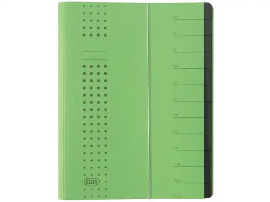 Ordnungsmappe Elba 400001994 42496GN Chic A4, 12-Fächer, Karton-Einband, grün