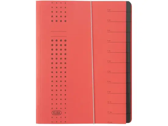 Ordnungsmappe Elba 400001993 42496RO Chic A4, 12-Fächer, Karton-Einband, rot