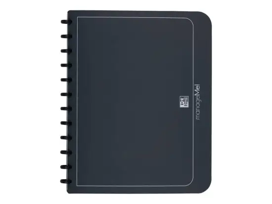 Ringmappe Oxford 100205607 61420AZ manageMe! A4, 12 Ringe Ø 21mm, PP, 25 austauschbare Hüllen oben offen, anthrazit