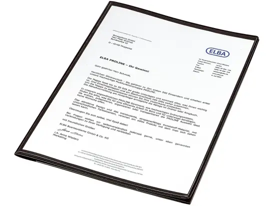 Angebotsmappe Elba 100420932 63492SW image+ A4, Kunststoff (PP), schwarz, Pack 10 Stk