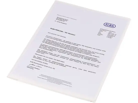 Angebotsmappe Elba 100420931 63492WE image+ A4, Kunststoff (PP), weiß, Pack 10 Stk
