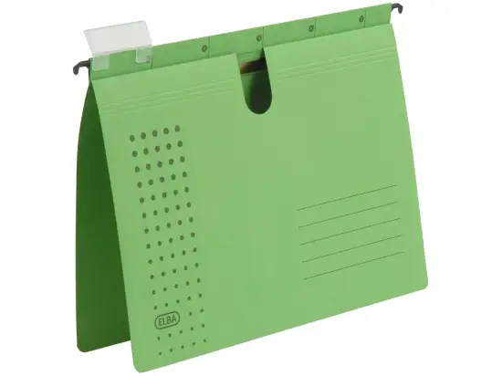 Hängehefter Elba 100552096 85741GN Chic Ultimate A4, Karton 240g, kaufmännische Heftung, Schnellhefter-Mechanik, grün