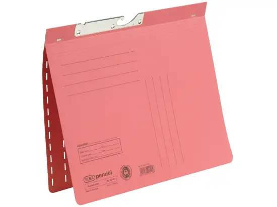 Pendelhefter Elba 100560098 90451RO A4, Manilakarton 250g, kaufmännische Heftung, rot, Pack 50 Stk