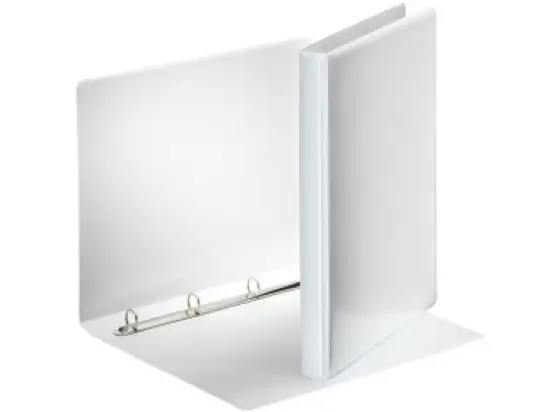 Panorama Ringbuch Esselte 49700 A4, 4 Ringe Ø 16 mm, Pappe/PP-Folie, 2 Außentaschen, Reißmechanik, weiß, Pack 10 Stk