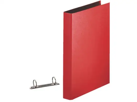 Ringbuch Esselte 82323 A4, 2 Ringe Ø 25 mm, Pappe/Folie, Reißmechanik, rot, Pack 10 Stk