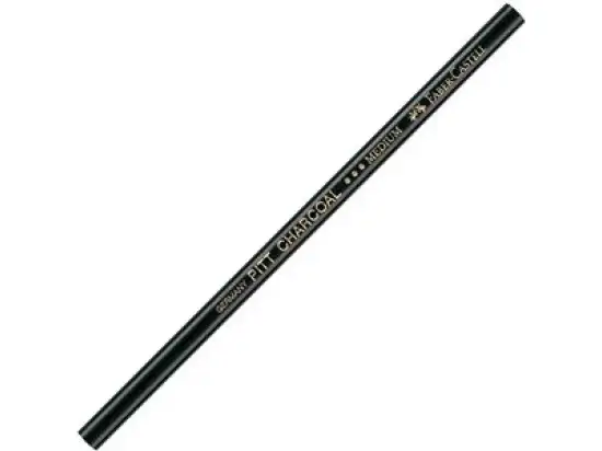 Zeichenkohlestift Faber-Castell 117400 Pitt Monochrome schwarz fettfrei medium, Pack 6 Stk