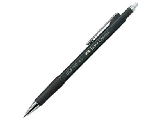 Druckbleistift Faber-Castell 134599 Grip 1345 0.5 Minenstärke: 0,5mm, Schaftfarbe: schwarz-metallic