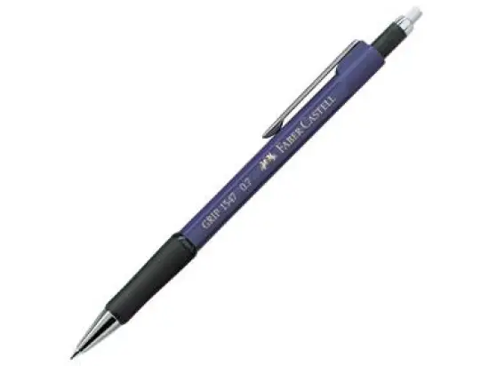 Druckbleistift Faber-Castell 134751 Grip 1347 0.7 Minenstärke: 0,7mm, Schaftfarbe: blau-metallic