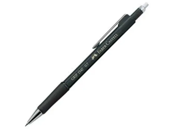 Druckbleistift Faber-Castell 134799 Grip 1347 0.7 Minenstärke: 0,7mm, Schaftfarbe: schwarz-metallic