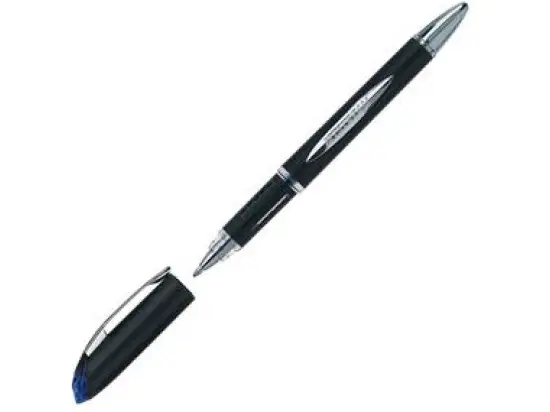 Tintenroller Uni-Ball Jetstream SX-210 145451 0,5mm, Metallspitze, Wechselmine, mit Kappe, blau, Pack 12 Stk