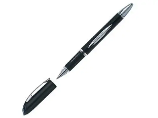 Tintenroller Uni-Ball Jetstream SX-210 145499 0,5mm, Metallspitze, Wechselmine, mit Kappe, schwarz, Pack 12 Stk