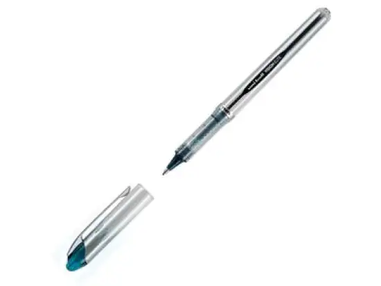 Tintenroller Uni-Ball Vision Elite UB-200 146751 0,4mm, Metallspitze, Wechselmine, mit Kappe, dokumentenecht, blau