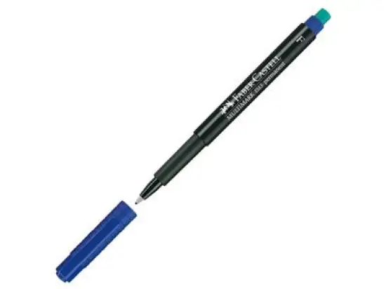 Folienschreiber Faber-Castell 151351 Multimark permanent F 0,6mm (F), blau