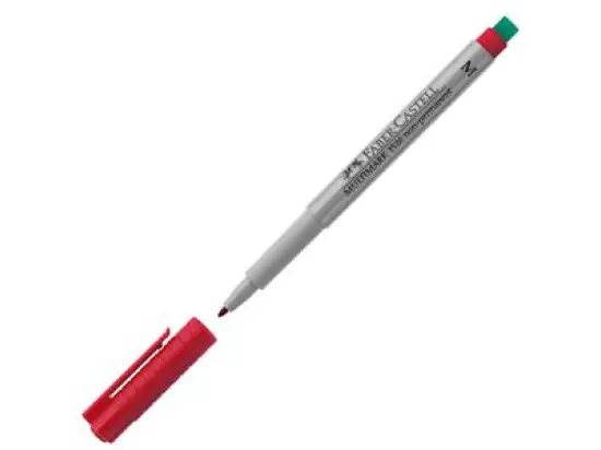 Folienschreiber Faber-Castell 152621 Multimark non-permanent M rot