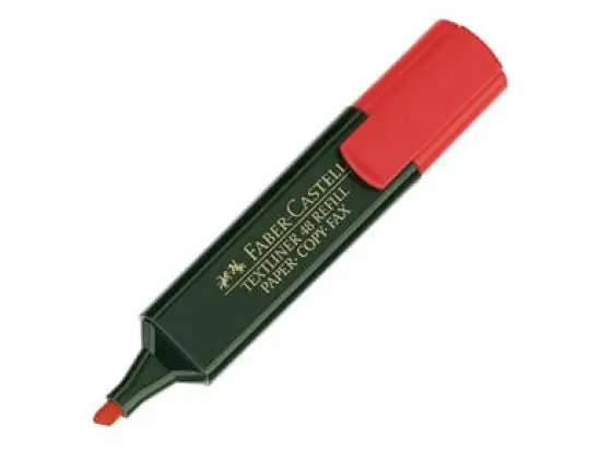 Textmarker Faber-Castell 154821 Textliner 48 Refill 1-5mm, Keilspitze, rot