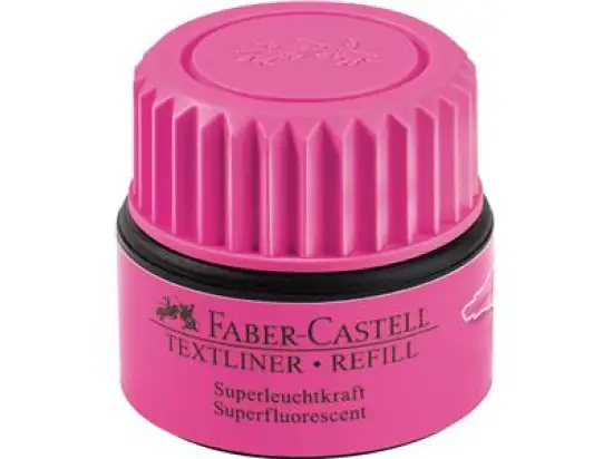Textmarker-Nachfüllfass Faber-Castell 154928 Textliner 1549 Refill rosa, Flasche 30ml