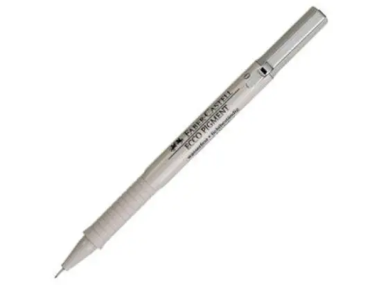 Tintenroller Faber-Castell 166199 Ecco Pigment 0,1mm, mit Kappe, wasserfest, dokumentenecht, schwarz, Pack 10 Stk