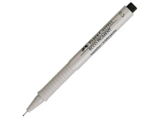 Tintenroller Faber-Castell 166399 Ecco Pigment 0,3mm, mit Kappe, wasserfest,, dokumentenecht, schwarz, Pack 10 Stk