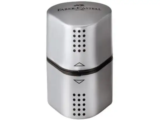 Dreifachspitzdose Faber-Castell 183800 Colour Grip Universal Kunststoff, silber