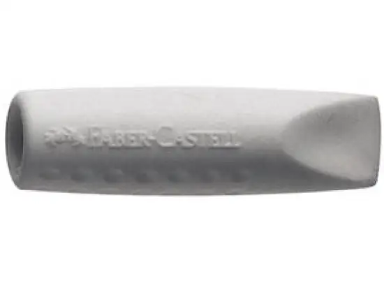 Aufsteckradierer Faber-Castell 187000 Grip 2001 grau, Pack 2 Stk