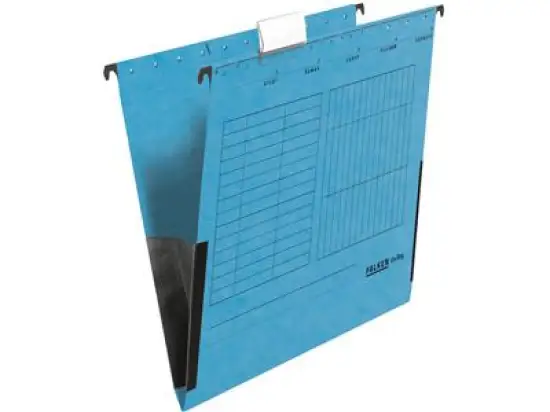 Hängetasche Falken 80002561 UniReg blau, Karton 230g Leinenfrosch