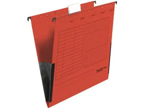 Hängetasche Falken 80002603 UniReg rot, Karton 230g Leinenfrosch