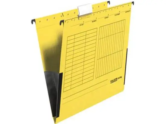 Hängetasche Falken 80002660 UniReg gelb, Karton 230g Leinenfrosch