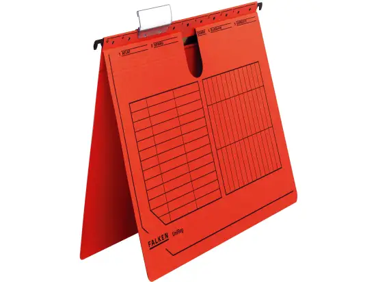 Hängehefter Falken 80002744 UniReg für A4, Kraftkarton 230g, kaufmännische Heftung, rot