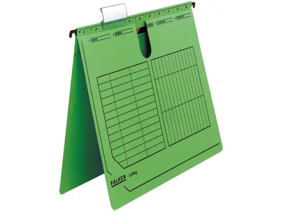 Hängehefter Falken 80002785 UniReg für A4, Kraftkarton 230g, kaufmännische Heftung, grün