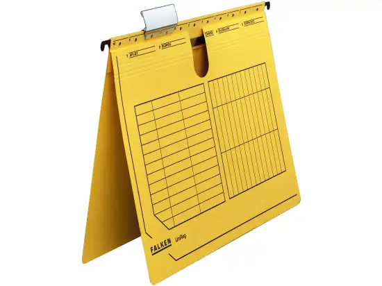 Hängehefter Falken 80002827 UniReg für A4, Kraftkarton 230g, kaufmännische Heftung, gelb