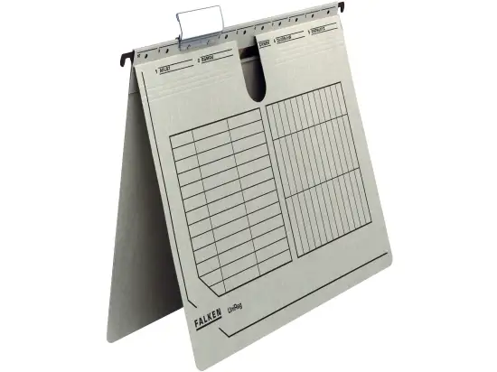 Hängehefter Falken 80002835 UniReg für A4, Kraftkarton 230g, kaufmännische Heftung, grau