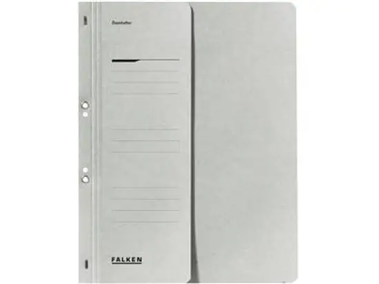 Ösenhefter Falken 80003866 A4, 1/2-VD, Manilakarton 250g, Amtsheftung, grau
