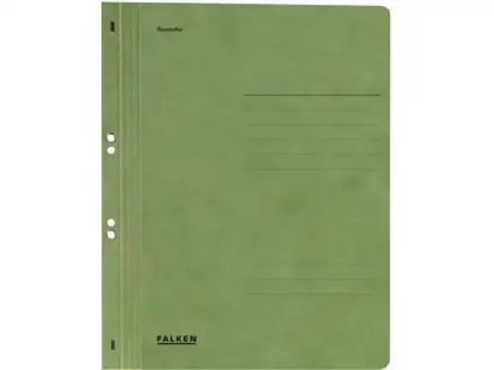 Ösenhefter Falken 80003890 A4, 1/1-VD, Manilakarton 250g, kaufmännische Heftung + Amtsheftung, grün