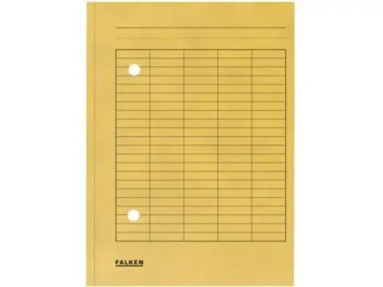 Umlaufmappe Falken 80004203 A4 gelb mit Gitterdruck Manilakarton, Pack 100 Stk
