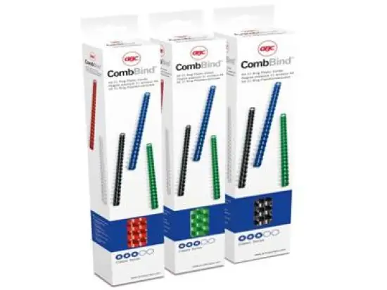 Plastikbinderücken GBC 4020635 Ø 6,0mm weiß, Pack 25 Stk