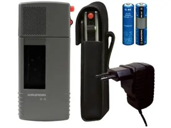 Handdiktiergeräte-Set Grundig GFM5400 Sh10 analog, für Steno-Cassetten