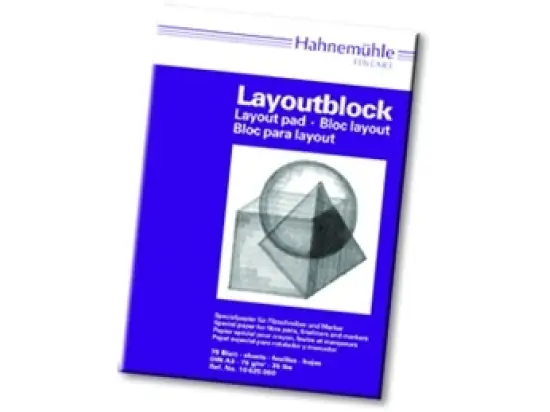 Layoutblock Hahnemühle 10625040 A4, 75 Blatt, 75g, Pack 5 Stk
