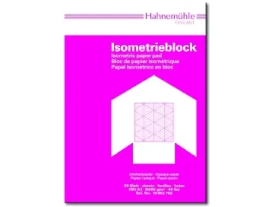 Isometrieblock Hahnemühle 10662642 A4 50 Blatt 80-85g Zeichenpapier