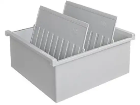 Karteitrog HAN 954-0-11 A4-quer, grau, inkl. 2 Stützplatten