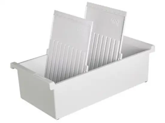 Karteitrog HAN 955-0-1-11 A5-hoch grau, inkl. 2 Stützplatten